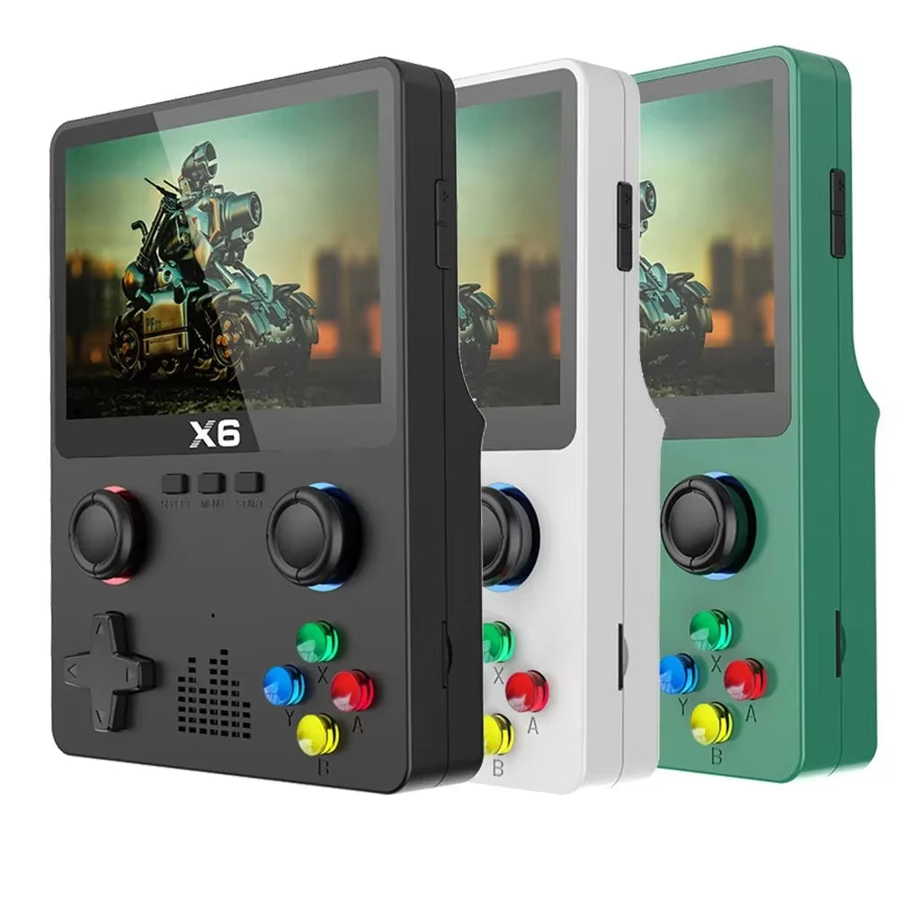 NEW X6 Game Console Retro Video Game Console 3.5'' IPS Screen Portable Handheld Game Player Classic Games Children Gifts